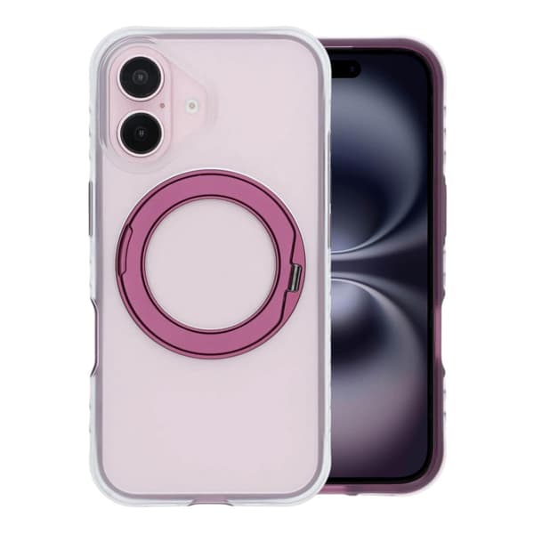 Armor Matte Frosted Magnetic Case with 360° Rotatable Kickstand - iPhone 16 Purple