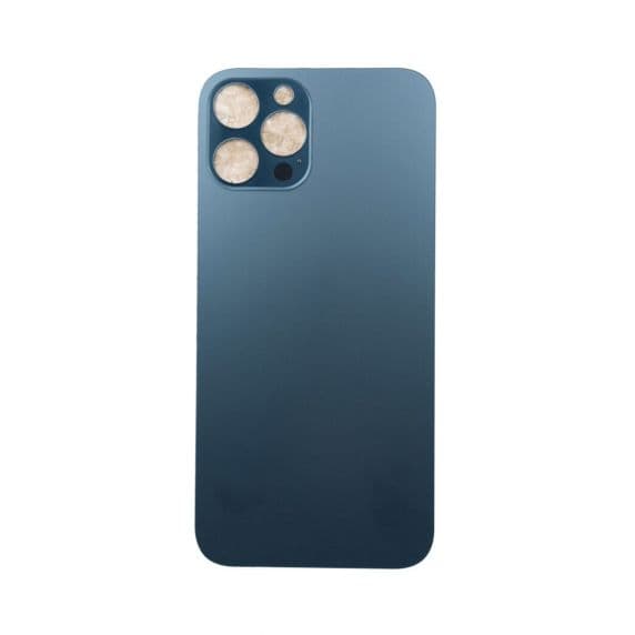 iPhone 12 Pro Max Baksida Glas med Självhäftande tejp - Blå Svart