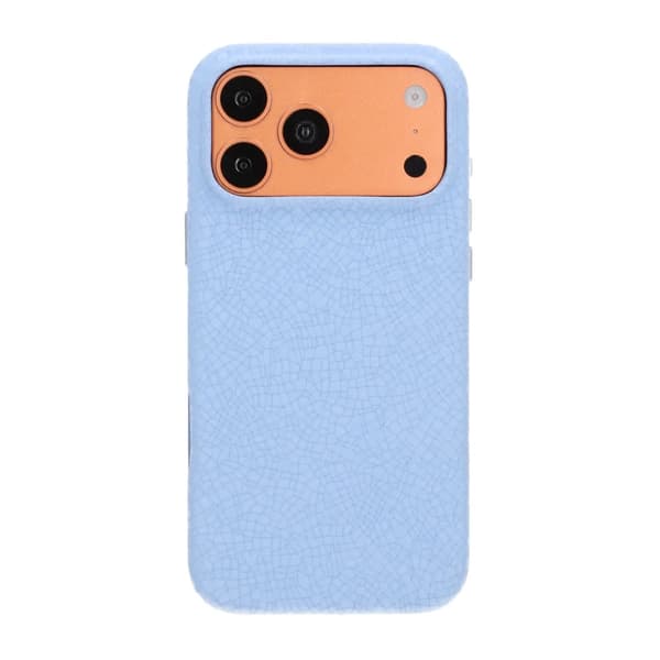 Crystal Grain Full Wrap Magnetic PU Leather Case For iPhone 17 Pro Max/18 Pro Max Blue