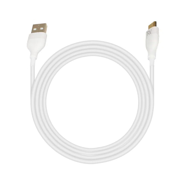 Rvelon A-C white 1M, Gold plated plug