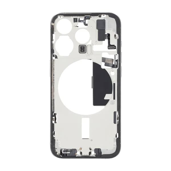 Middle frame with small parts for iPhone 15 Pro - White Titanium OEM