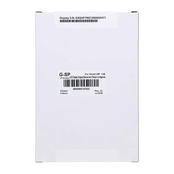 iPhone 16 LCD Display Original (Service new+ Sensor run diagnose)
