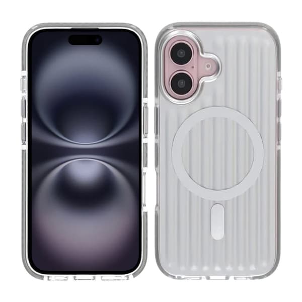 Patterned TPU Case for iPhone 16 with MagSafe - Silver