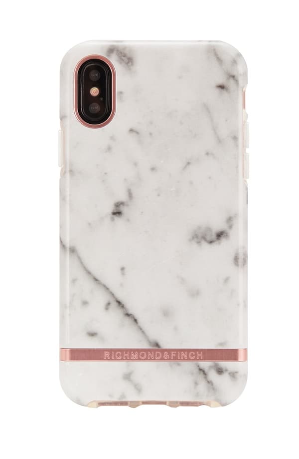 Richmond & Finch Skal Vit Marmor Rosé - iPhone XS Max