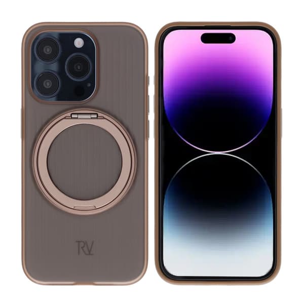 iPhone 15 Pro Rvelon Case Rotating Magnet Stand - Bronze