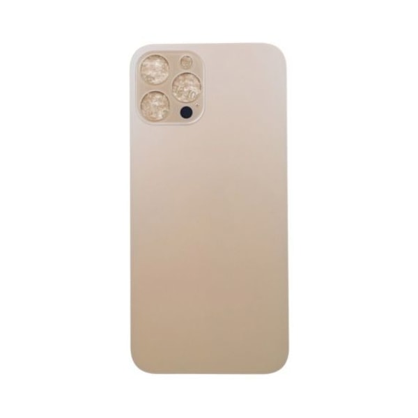 iPhone 12 Pro Max Baksida Glas med Självhäftande tejp - Guld