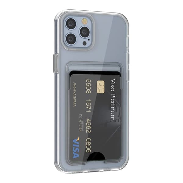 iPhone 13 Pro Max Mobile Case with Card Holder TPU Rvelon - Transparent