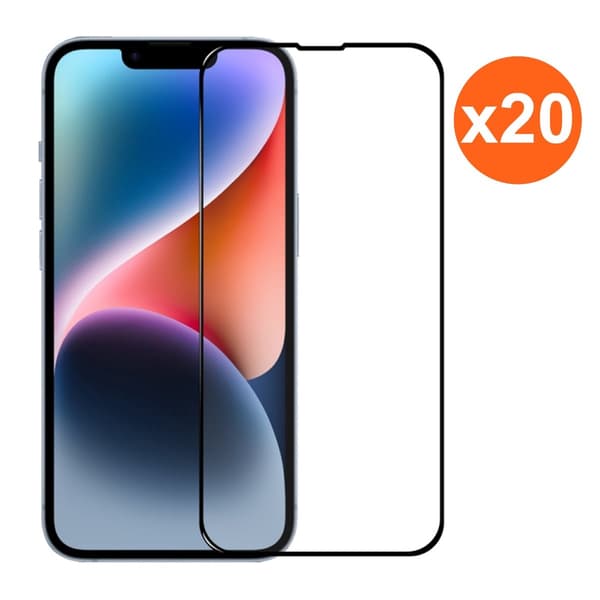 Screen Protector iPhone 13 Pro Max/14 Plus - 2.5D High Aluminum Tempered Glass RV no frame 20 pcs bulk
