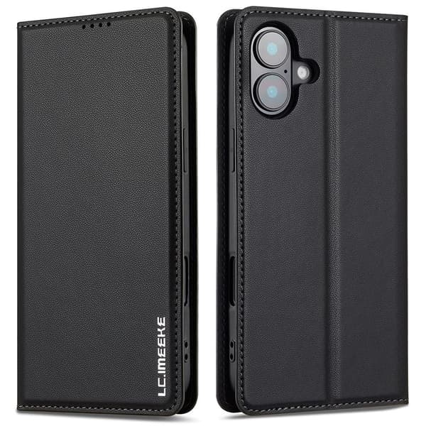 LC.IMEEKE iPhone 17 Wallet Cover - Black