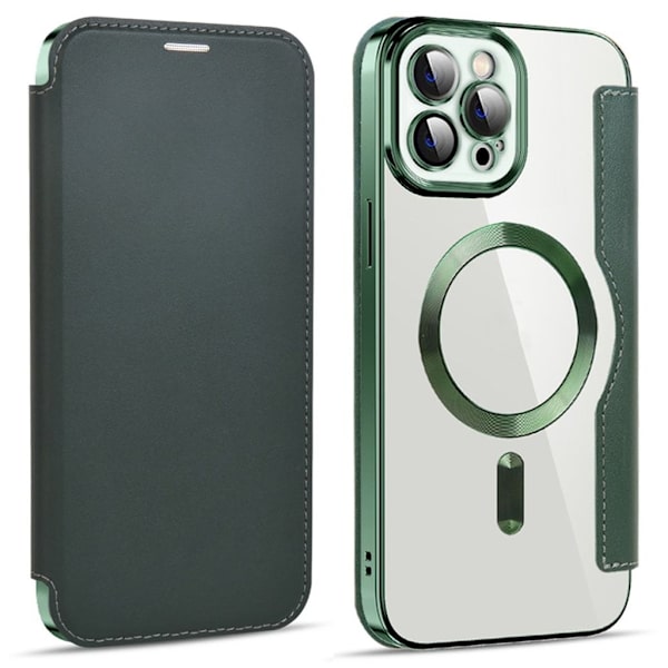 iPhone 11 Pro Max Wallet Cover MagSafe RFID Blocking – Blackish Green