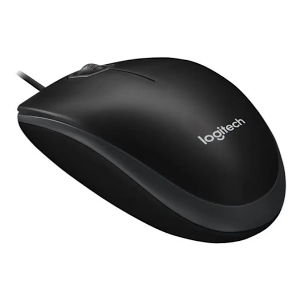 Original Logitech B100 Optisk Mus - Svart