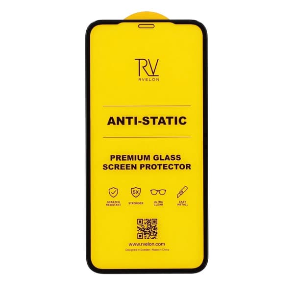 Rvelon Skärmskydd för iPhone 11 och XR - 3D Härdat Glas - Bulk