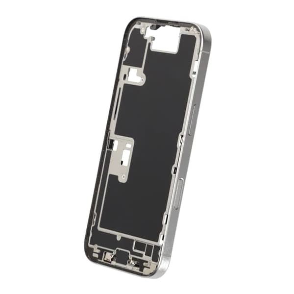Mittenram med smådelar för iPhone 16 Pro - Vitt Titan OEM