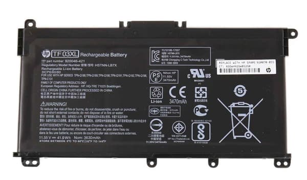 HP Battery 3C 41Whr 3.6Ah LI TF