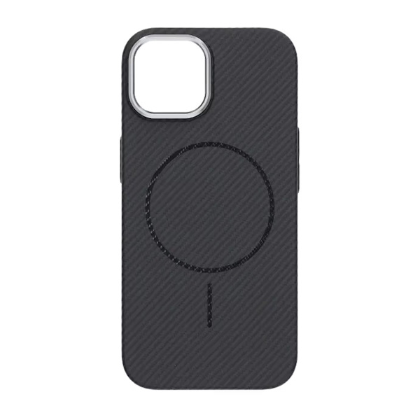 iPhone 15 Mobile Case Carbon Patterned - Black