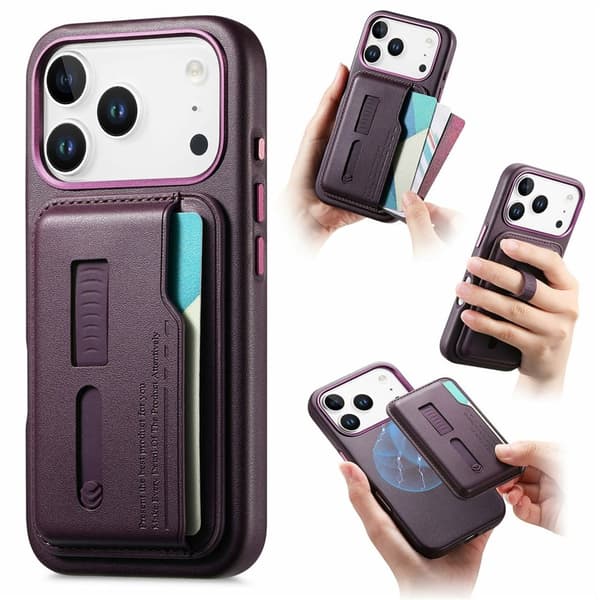 iPhone 18 Pro Max/17 Pro Max Magsafe Case with Removable Wallet - Purple
