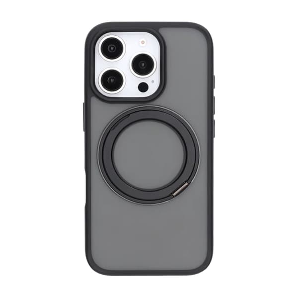 Matte case 360 ​​rotating bracket Mobile Phone Case For iPhone 16 Pro Max Black