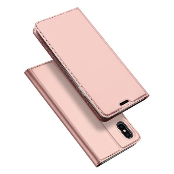 SiGN Skin Pro Plånboksfodral till iPhone XS Max - Roséguld Svart
