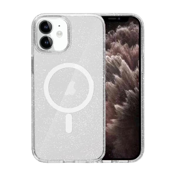 iPhone 11 Mobile Case Shockproof with Glitter - Transparent