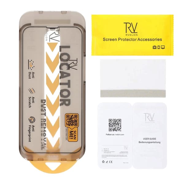 Rvelon Skärmskydd 3D Härdat Glas för iPhone 13/13 Pro/14/16e - 1-pack till Monteringsram