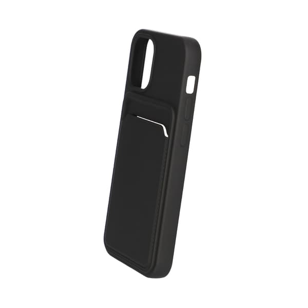 iPhone 12 Mini Silikonskal med Korthållare - Svart