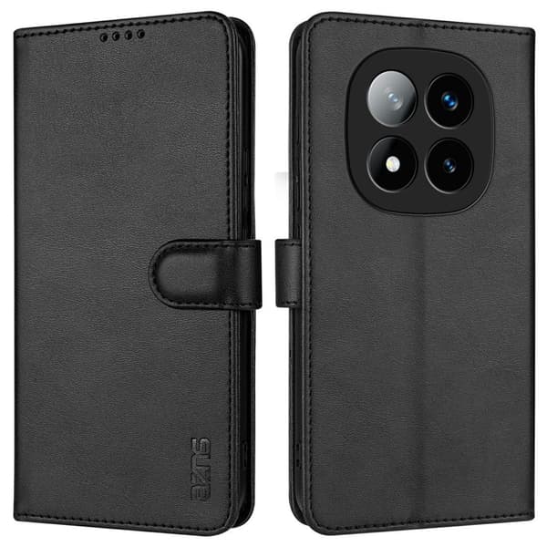 AZNS Xiaomi Redmi Note 14 Pro 5G Wallet Cover - Black