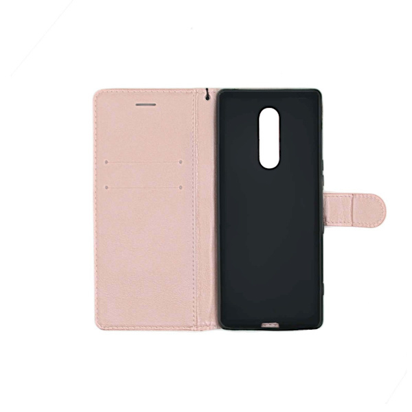 Sony Xperia 1 Plånboksfodral med Stativ - Rosa