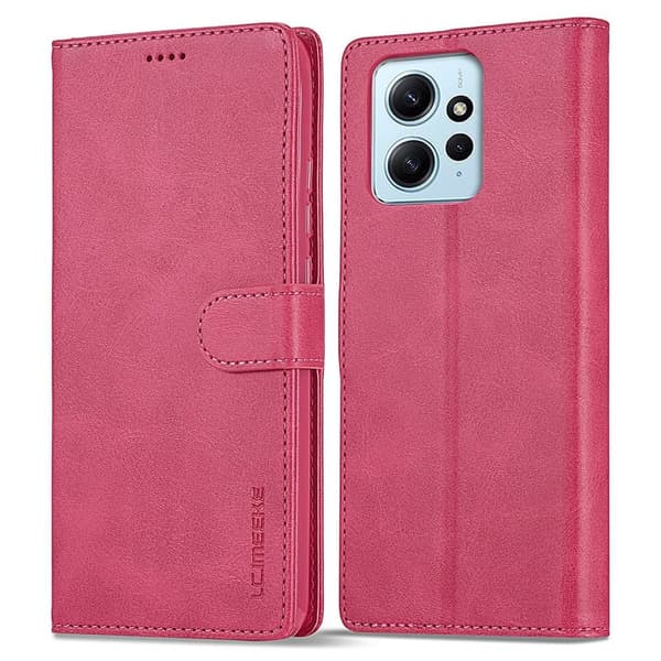 LC.IMEEKE Xiaomi Redmi Note 12 4G Cover with Wallet - Pink