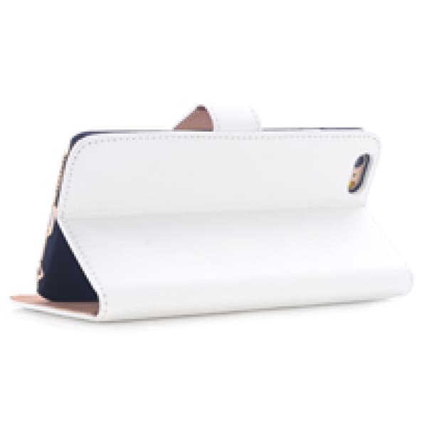 iPhone 6 Plus/6s Plus Flip Stand Läder Plånboksfodral - Vit