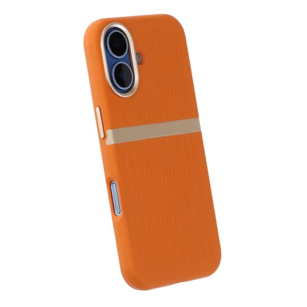 Luggage Spliced Leather Texture Magnetic Phone Case For iPhone 17 Orange