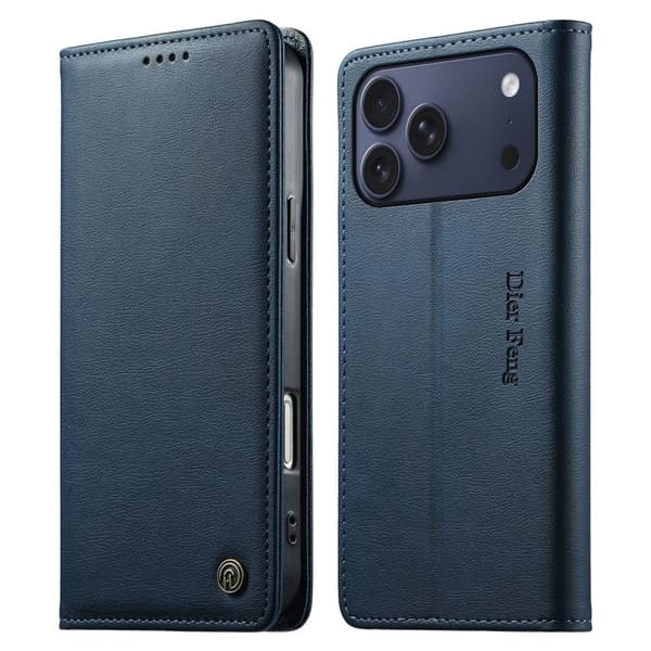 DIERFENG iPhone 18 Pro Max/17 Pro Max Wallet Cover RFID Blocking - Blue