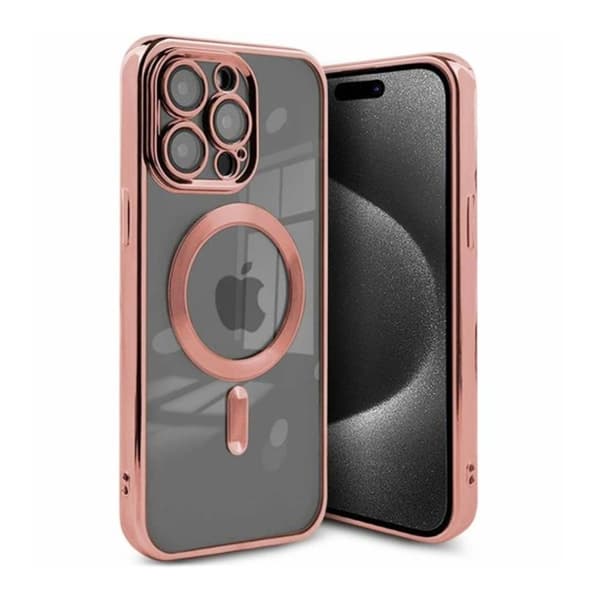 Luxury Phone Case with Magsafe iPhone 15 Pro - Pink