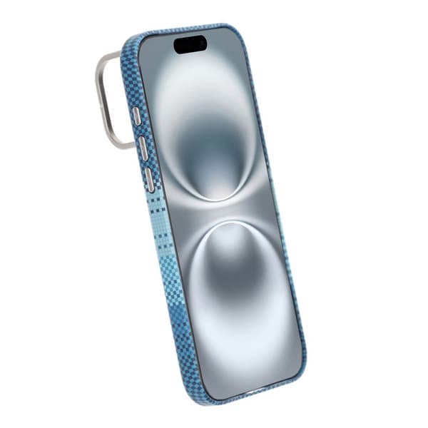 Magsafe Case and Stand for iPhone 16 Pro Max - Striped Blue