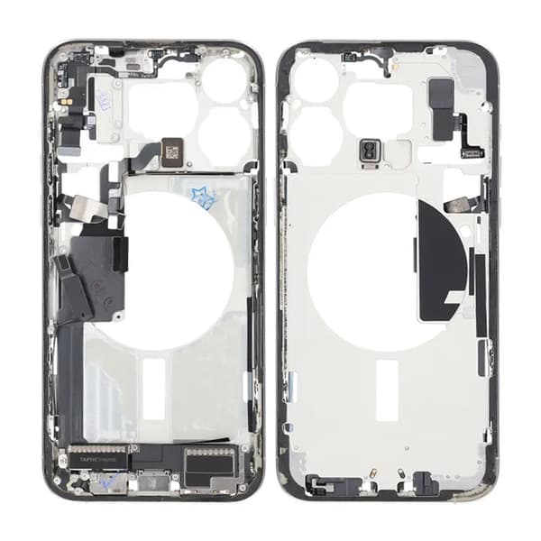 Middle frame with small parts for iPhone 15 Pro Max - White Titanium OEM