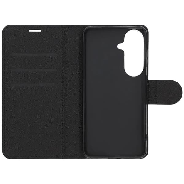 Flip Stand Leather Wallet Case For Samsung S26 Black
