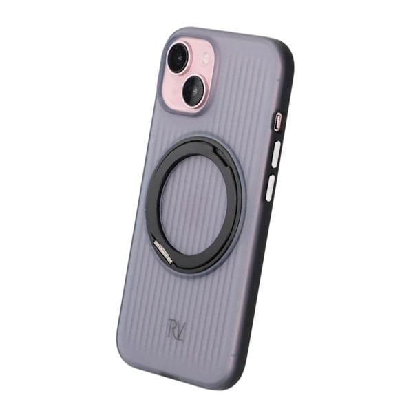iPhone 15 Rvelon Case Rotating Magnet Stand - Black