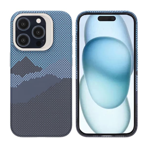 Magsafe Case and Stand for iPhone 15 Pro - Mountain Blue