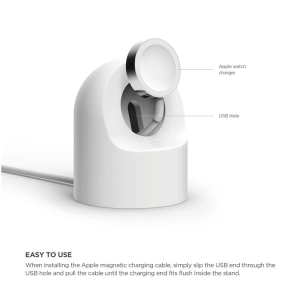 Silikonstativ för Apple Watch - Vit Svart