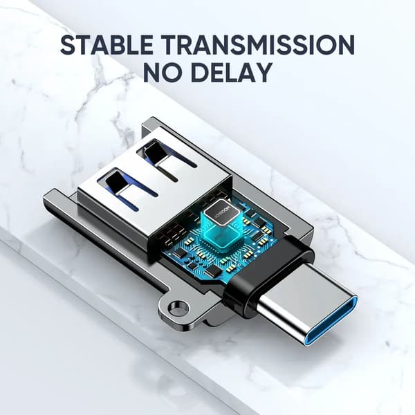 SiGN USB-A till USB-C Adapter Svart