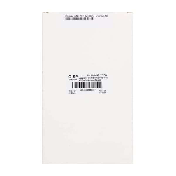 iPhone 17 Pro LCD Display Original Black (Second- hand) with flex have diagnostic pass