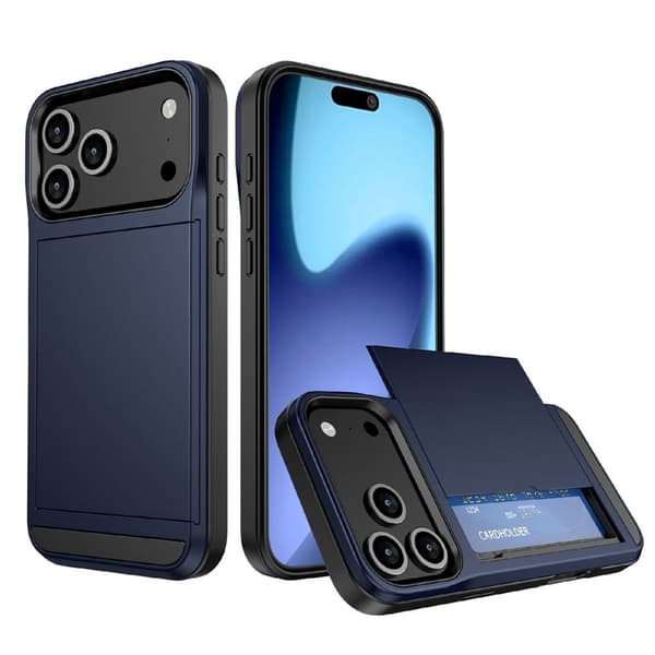 iPhone 18 Pro / 17 Pro Case with Card Holder - Blue