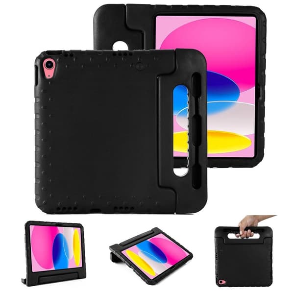 iPad A16 11" 2025/10.9" 2024 EVA Case with Kickstand & Handle - Black
