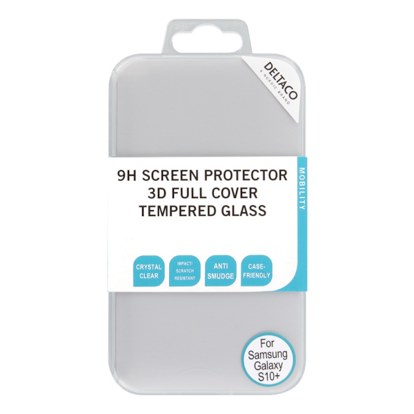 DELTACO Screen Protector 3D Tempered Glass for Galaxy S10 Plus