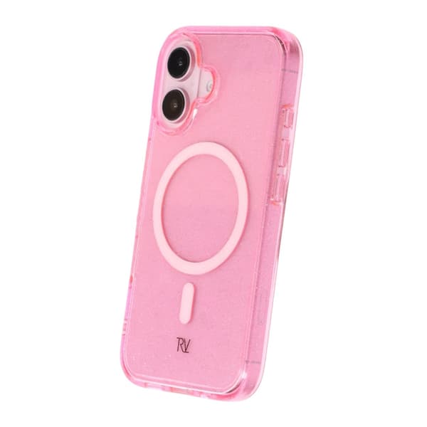iPhone 16 Rvelon TPU Mobile Case with MagSafe - Glitter Pink