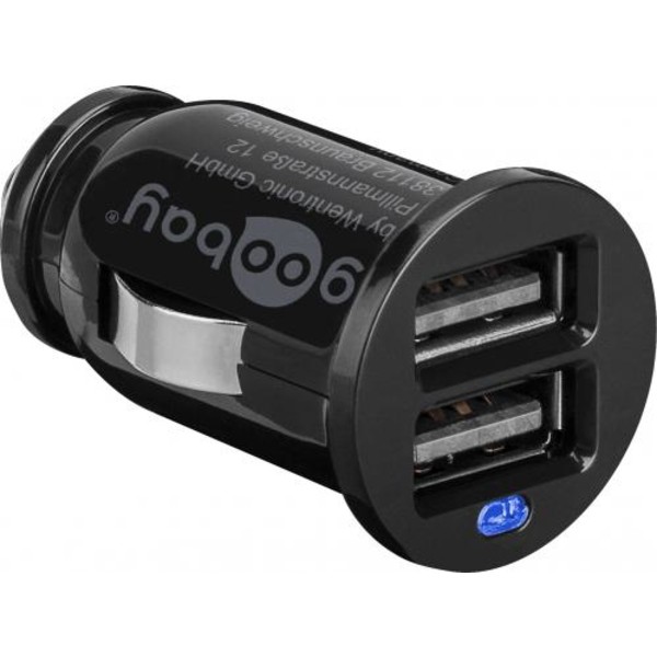 Goobay Billaddare med 2 USB utgångar - 2.4A