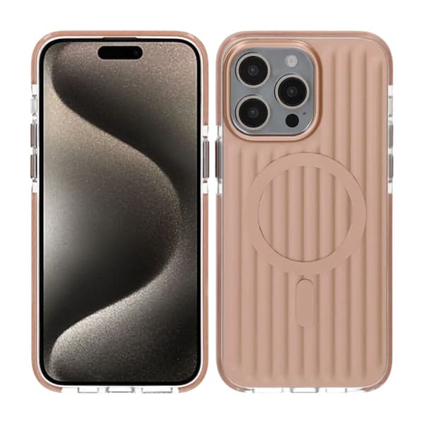 Patterned TPU Case for iPhone 15 Pro with MagSafe - Gold