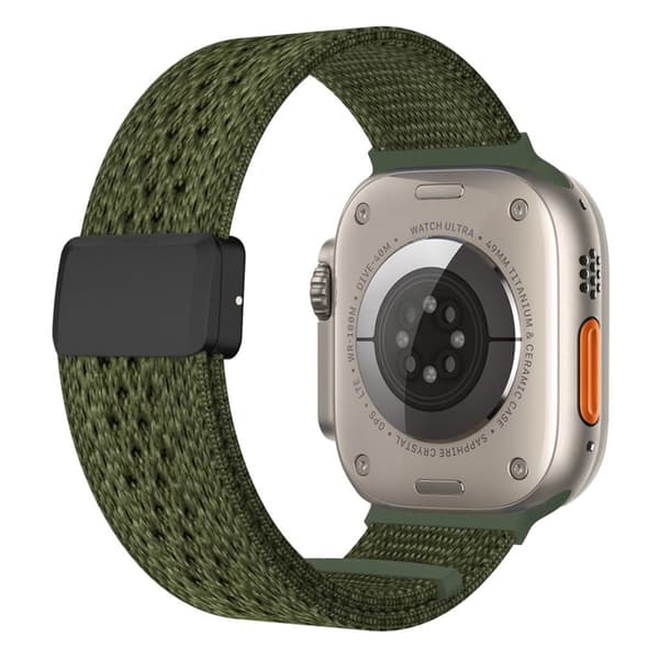 Apple Watch 42/41/40/38mm Nylon Watch Strap Lace Design - Army Green