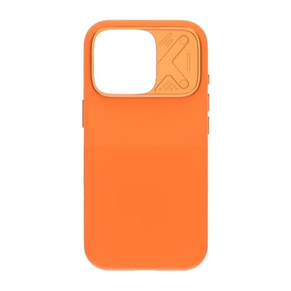 Silikonskal MagSafe med Kameraskydd till iPhone 16 Pro - Orange