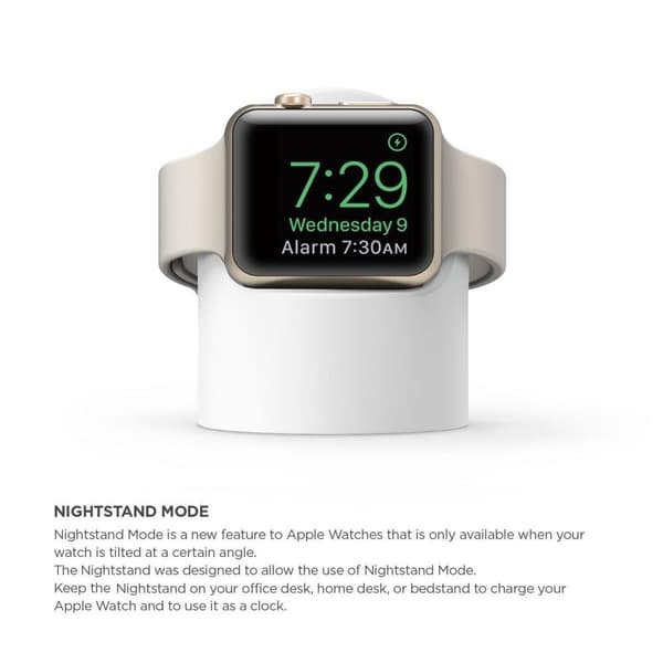Silikonstativ för Apple Watch - Vit Svart