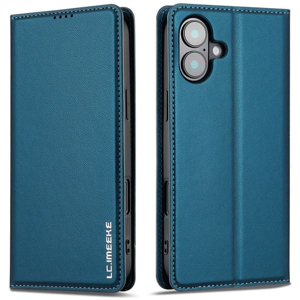 LC.IMEEKE iPhone 17 Wallet Cover - Blue